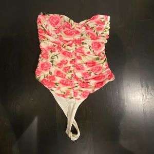 STRAPLESS FLORAL NEVER WORN BEFORE ZARA BODYSUIT